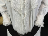 Antiker viktorianischer Baumwollbademantel, England, ca. 1890
