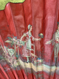 Faltfächer „Blumenverkäufer-Motiv“, um 1900