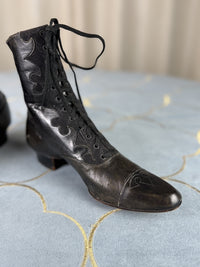 Ungetragene Schnürstiefel, ca. 1900