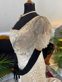 Edwardian wedding ensemble by Reville & Rossiter London with original box, shoes and accessories, Lady Gillman provenance, 1911