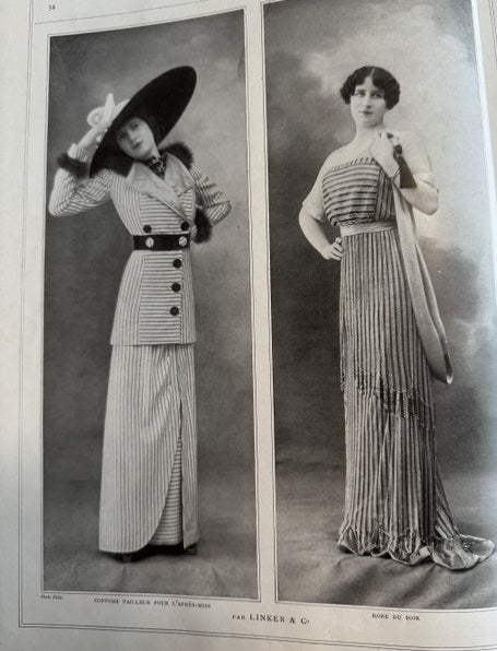 LINKER & Cie. Antikes schwarzes Samt-Gehkleid, Paris, ca. 1910