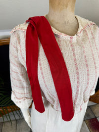 Natural Fiber Day Ensemble – Linen Skirt, Cotton Blouse & Leather Shoes