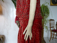 WORTH Antikes Samtkleid mit Dévoré-Muster, Paris, ca. 1926