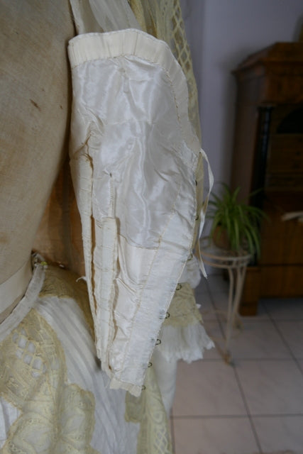 Antikes edwardianisches Kleid von 1901 – MACHARET New York & Paris Zweiteiliges Ensemble aus Seide und Spitze