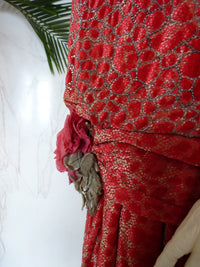 WORTH Antikes Samtkleid mit Dévoré-Muster, Paris, ca. 1926