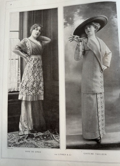 LINKER & Cie. Antikes schwarzes Samt-Gehkleid, Paris, ca. 1910