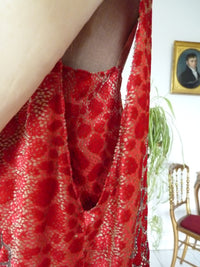 WORTH Antikes Samtkleid mit Dévoré-Muster, Paris, ca. 1926