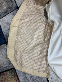 Cream Silk Embroidered Waistcoat, England ca. 1770 – Long‑Line Georgian Men’s Fashion