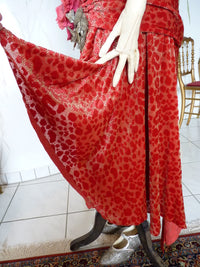 WORTH Antikes Samtkleid mit Dévoré-Muster, Paris, ca. 1926