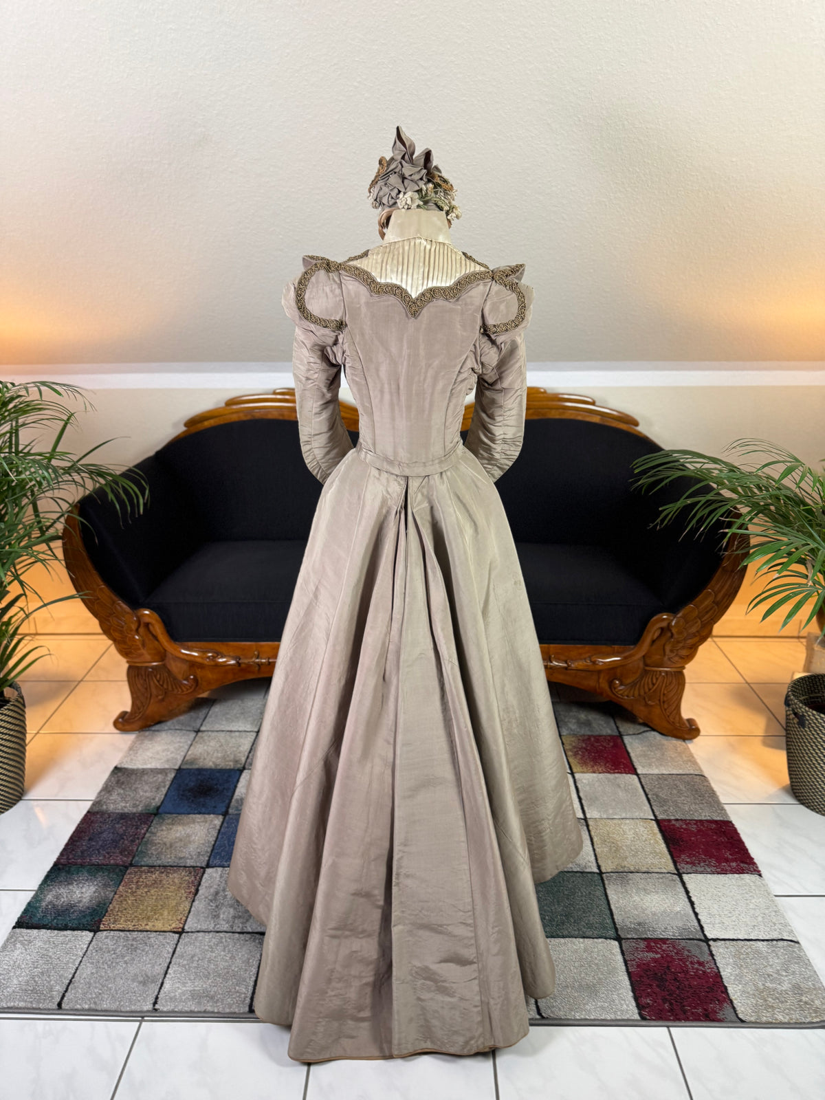 Antikes viktorianisches Gehkleid, ca. 1897 - Dreiteiliges englisches Ensemble