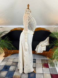 Antique Four‑Piece Edwardian Walking Dress ca. 1910 – Linen, Lace & Lady Gillman Provenance