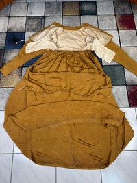 Antikes Regency-Kleid aus goldener Moiré-Seide, ca. 1815-1820