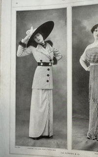 LINKER & Cie. Antikes schwarzes Samt-Gehkleid, Paris, ca. 1910