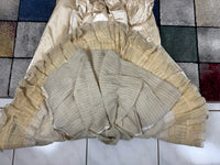 Antique Wedding Dress 1882 – Cream Satin Silk with Pleated Trims, Lace & Faux Pearls, Kate Rimer Provenance