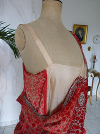 WORTH Antikes Samtkleid mit Dévoré-Muster, Paris, ca. 1926