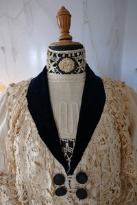 Antikes edwardianisches Leinen-Geh-Ensemble, ca. 1906 – Kleid & Jacke