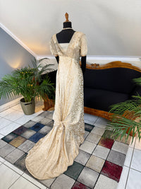 Edwardian wedding ensemble by Reville & Rossiter London with original box, shoes and accessories, Lady Gillman provenance, 1911