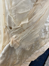 Evening Dress 1912 – Cream Silk Brocade with Lace & Crepe Drapes by M. E. Humble, Court Dressmaker, Lady Gillman Provenance