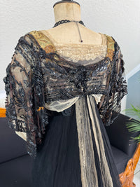 Antikes edwardianisches Abendkleid ca. 1906 – Seide, Spitze, Tüll & Brokat aus England