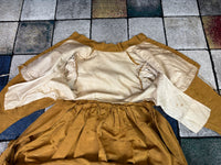 Antikes Regency-Kleid aus goldener Moiré-Seide, ca. 1815-1820