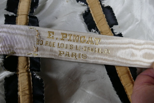 EMILE PINGAT Antikes viktorianisches Tournürenkleid, Paris, ca. 1882