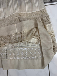 Antikes edwardianisches Teekleid aus Leinen, ca. 1906