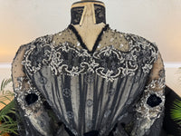 MARC WALTER Außergewöhnliches Abendkleid ca. 1904 – Pariser Couture-Meisterwerk aus Spitze, Tüll und Samt