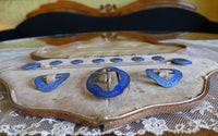 HENRY MATTHEWS Antikes Frisiertischset aus Silber und Emaille, Birmingham, 1910