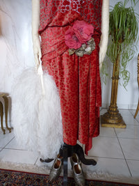 WORTH dévoré velvet evening dress, Paris, ca. 1926 