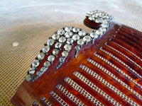 Antiker Kamm aus Kunstschildpatt und Strass, ca. 1905