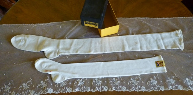 ROLLINS HOSIERY Antike gerippte Strümpfe, 1920er Jahre