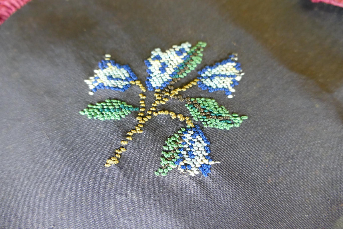 Biedermeier Retikül, ca. 1825 – Blumenstickerei