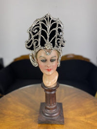 Ausgefallener Showgirl-Kopfschmuck, späte 1920er Jahre