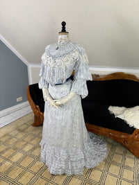 Antikes zweiteiliges Edwardianisches Sommerkleid, ca. 1903