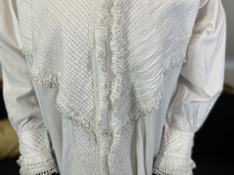 Antiker viktorianischer Baumwollbademantel, England, ca. 1890