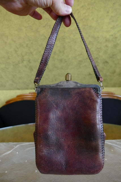 JUSTIN Ledertasche, ca. 1918