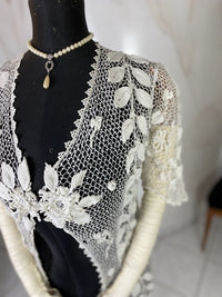 Irische Häkel-Langjacke, England, ca. 1908