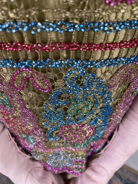 Vintage embroidered lamé dress, America, ca. 1926