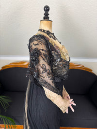 Antikes edwardianisches Abendkleid ca. 1906 – Seide, Spitze, Tüll & Brokat aus England