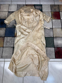 Evening Dress 1912 – Cream Silk Brocade with Lace & Crepe Drapes by M. E. Humble, Court Dressmaker, Lady Gillman Provenance