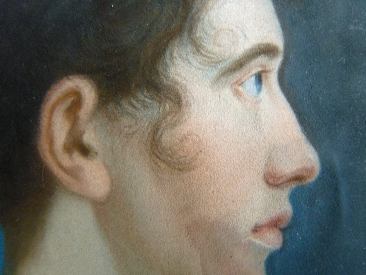 Paar Empire-Pastellporträts, 1813 – L.H. Hessel, Nürnberg, Kunst des frühen 19. Jahrhunderts