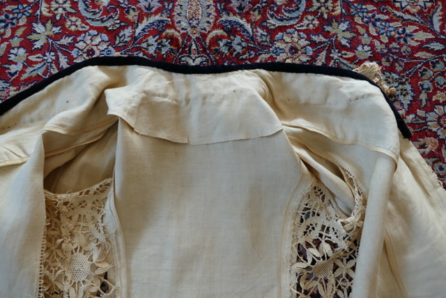 Antikes edwardianisches Leinen-Geh-Ensemble, ca. 1906 – Kleid & Jacke