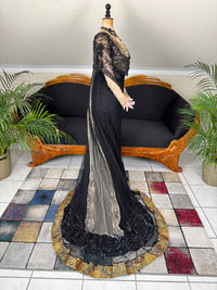 Antikes edwardianisches Abendkleid ca. 1906 – Seide, Spitze, Tüll & Brokat aus England