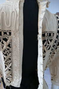 Antikes edwardianisches Leinen-Geh-Ensemble, ca. 1906 – Kleid & Jacke