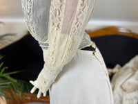 Antique Four‑Piece Edwardian Walking Dress ca. 1910 – Linen, Lace & Lady Gillman Provenance