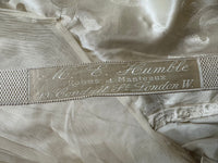 Evening Dress 1912 – Cream Silk Brocade with Lace & Crepe Drapes by M. E. Humble, Court Dressmaker, Lady Gillman Provenance