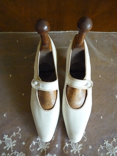 Antique Goatskin Wedding Shoes, ca. 1910