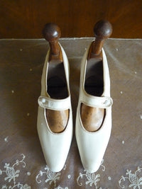 Antique Goatskin Wedding Shoes, ca. 1910