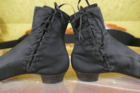 Schwarze Stiefel mit seitlicher Schnürung, Bürgerkriegszeit, ca. 1860–1865
