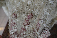 Antikes besticktes Spitzen-Bustle-Überkleid, 1880er Jahre